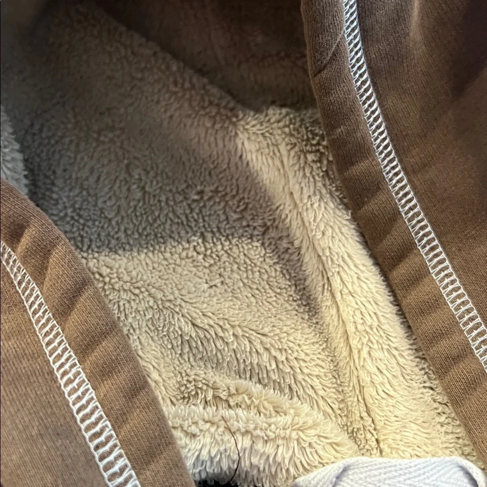 L.L. Bean green Hoodie Sherpa fleece lined 10/12 unisex - Picture 3 of 9